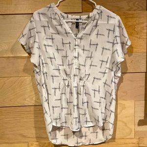 Massini brand, M size, white with black patterns